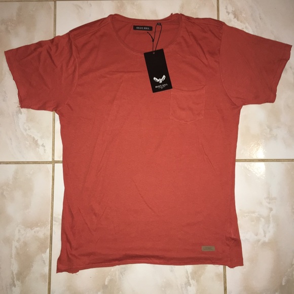 Brave Soul Orange T Shirt - Picture 1 of 4